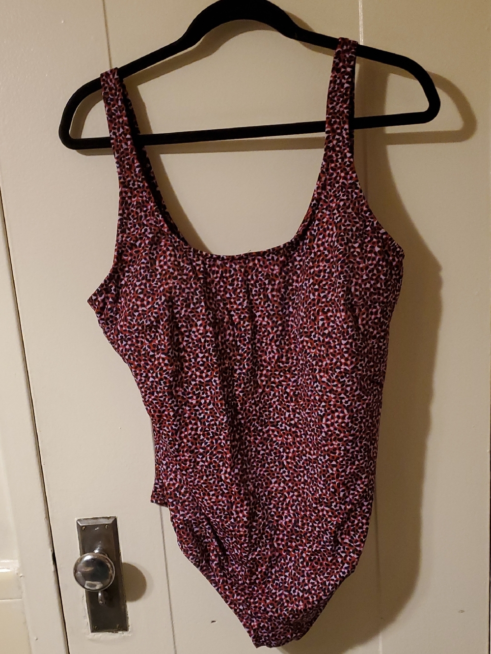 NWT Women's One-Piece Swimsuit in Brick Red Leopard Print - Size 2X - UPF 50+